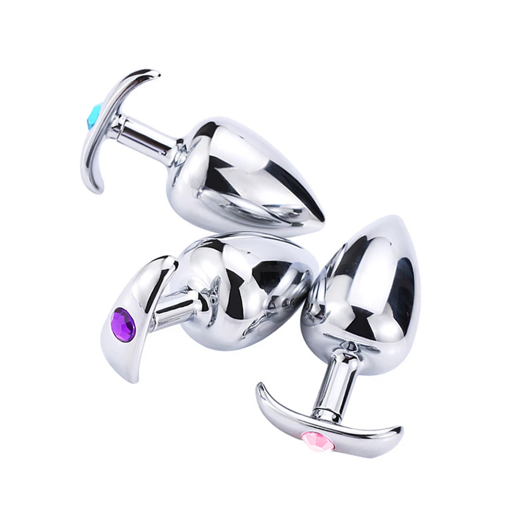 Comfortable Anal Plugs Luxury Crystal Jewelry Training Metal Butt Plug Fetish Bondage Anal Stimulation Sex Toys for Women Men