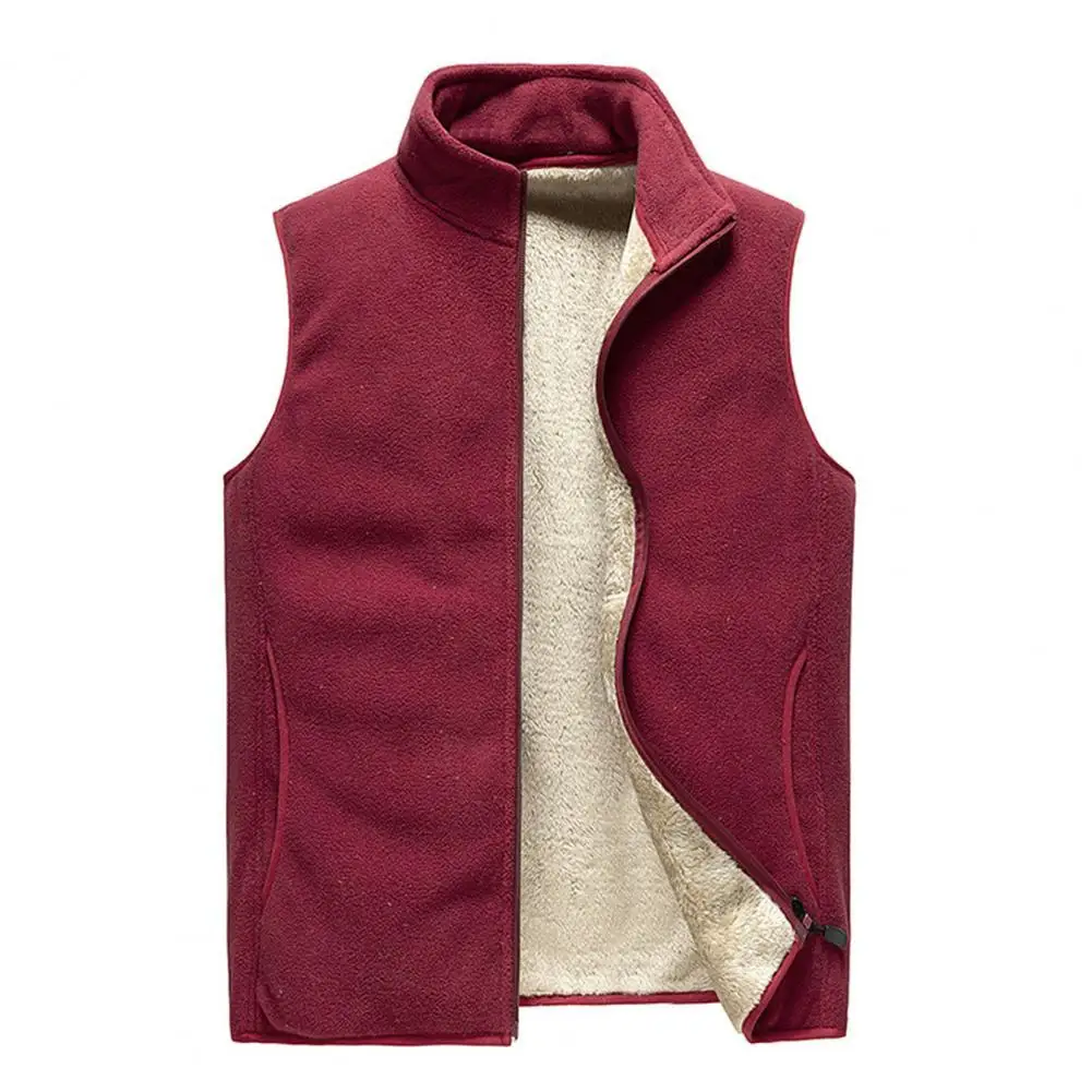 Cashmere Men Sleeveless Vest Jackets Winter Fashion Wool Vest Male Cotton-Padded Vest Coats Casual Warm Waistcoats Clothing 2021