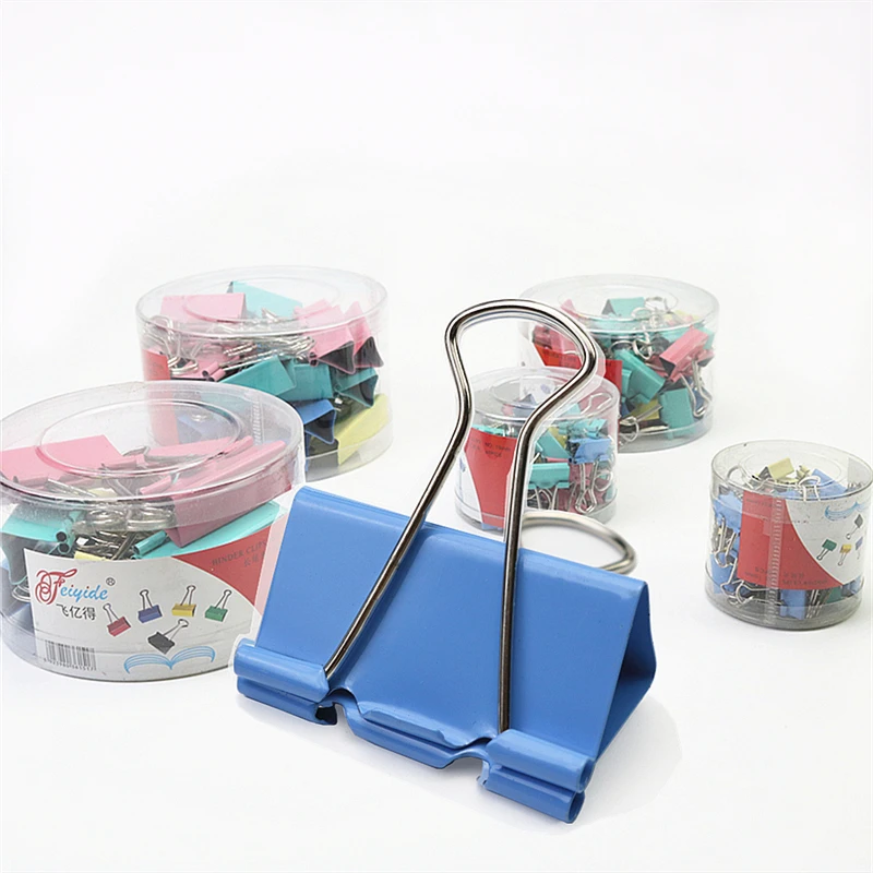 Desktop office storage clip Student document sorting and sorting color Binder clips