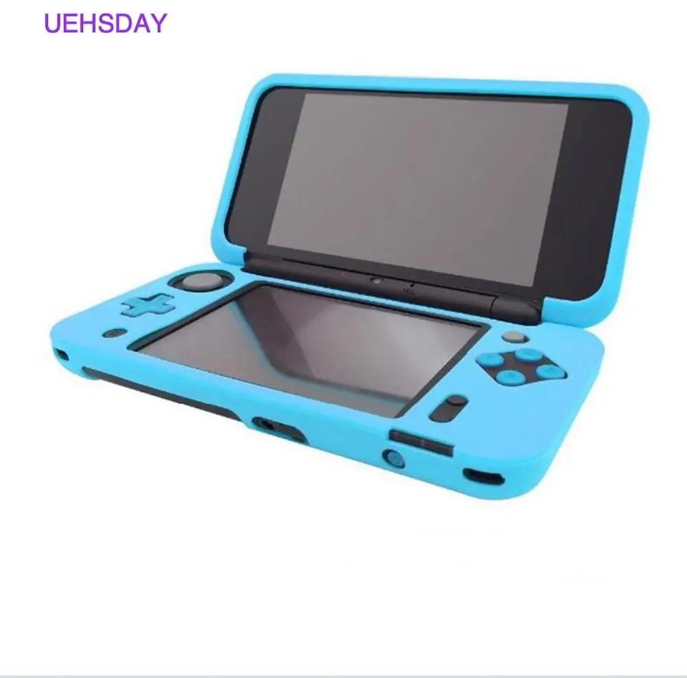 UEHSDAY-funda de silicona para Nintendo 2DS XL, carcasa protectora para Nintendo 2DS, ll-blue