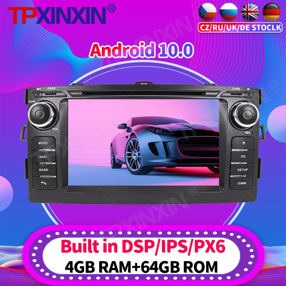 

Android 10.0 PX6 Car Radio For Toyota Auris 2006 - 2012 Multimedia Video Recoder Player Navigation GPS Accessories Auto 2din dvd