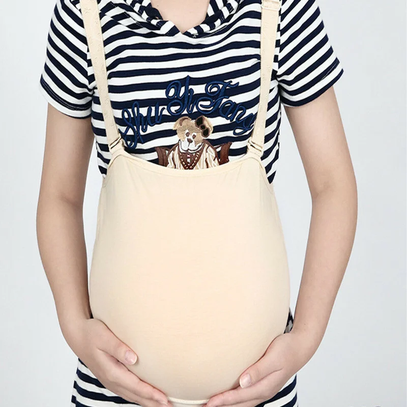 Realistic and Cloth Bag Woman Big Silicone Belly Pregnant Bump 9-10 Months 2500g Synthetic Leather Tops