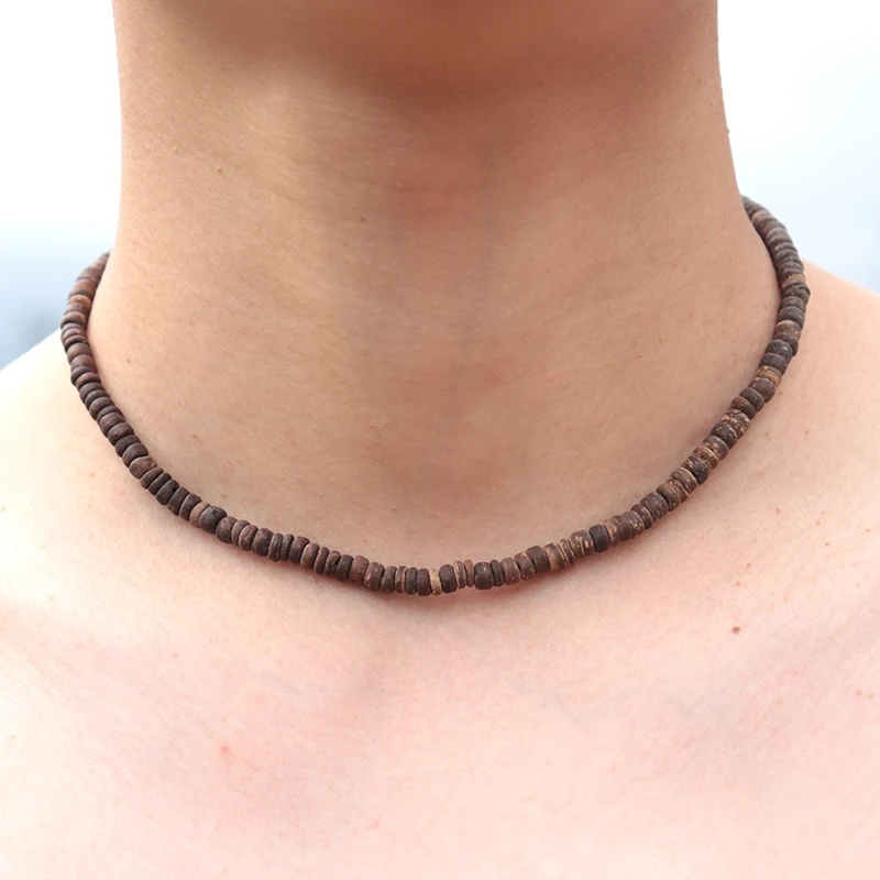 

Men Necklace 100% Natural Wooden Collar Homme 18Inch Choker Colliers Hombre Yoga Meditation Jewelry Male Accessories Vintage