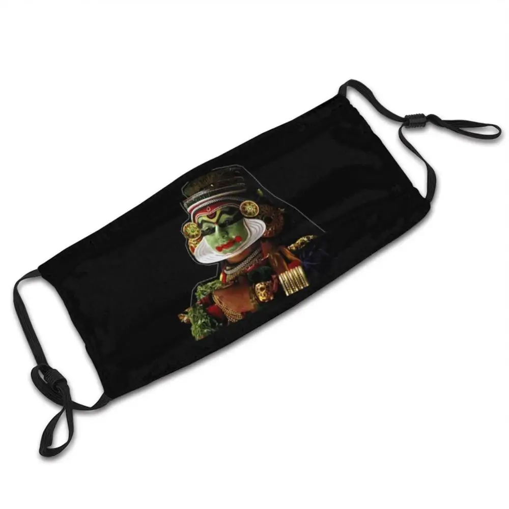 Kathakali , The Traditional Folk Dance Mask Cloth Reusable Print Filter Washable Man Womens Boys Girls Kids Youth Boyfriend