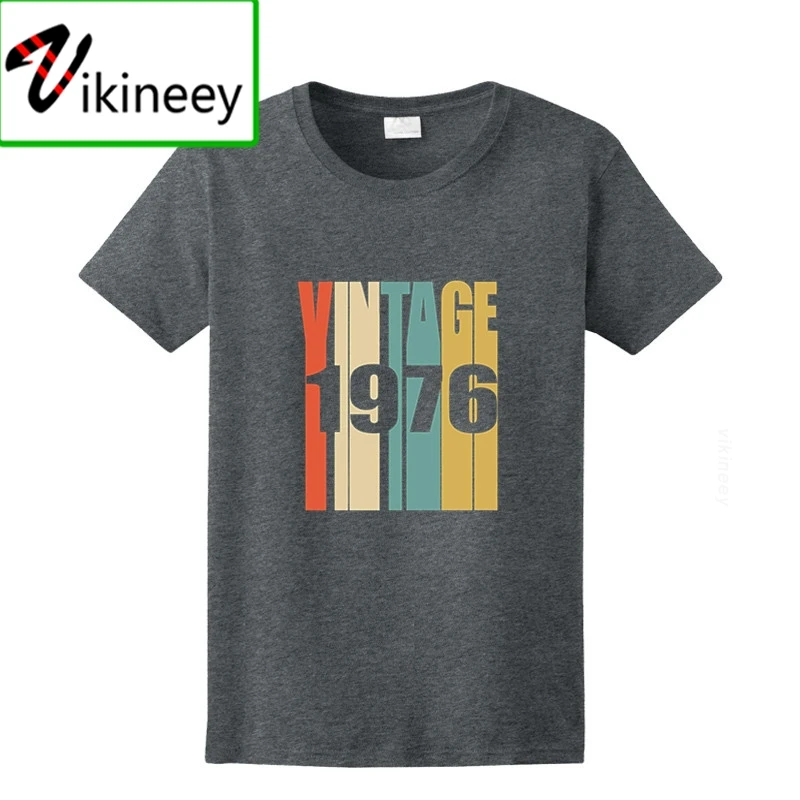 Vintage 1976 T Shirts Men 2020 summer Aged to perfection T-Shirt Made in 1976 All Original parts Casual Tees Camisetas Masculina