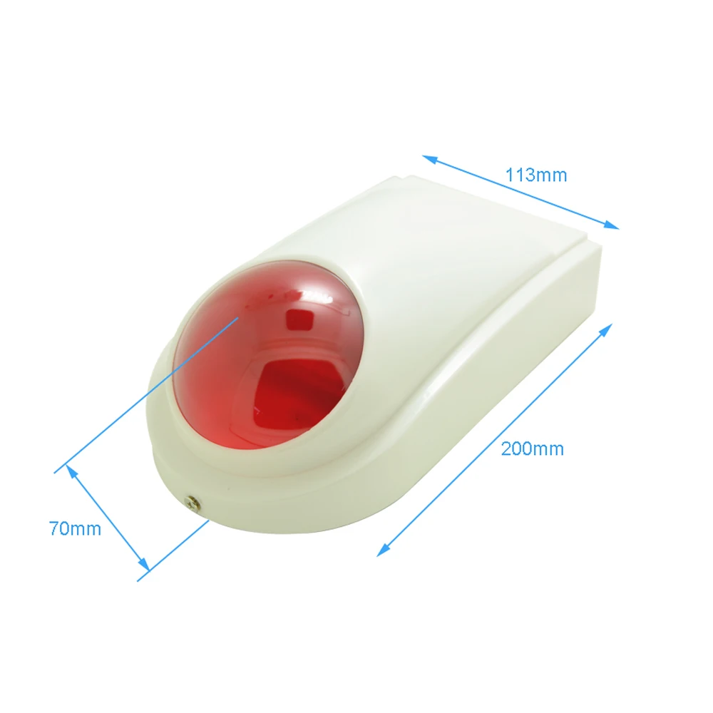 1 PCS 12VDC Wire Strobe Siren LED Lamp Inside Home security Alarm Speaker Red Color outdoor waterproof