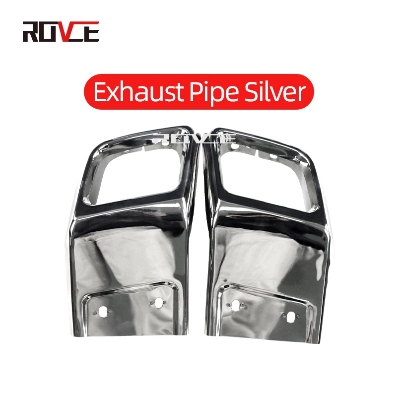 Car Exhaust Pipe Square Muffler Tail Throat Pipe For RANGEROVER EVOQUE 2012 Dynamiv Style L538  Rear Bumper Exhaust Tube Trim