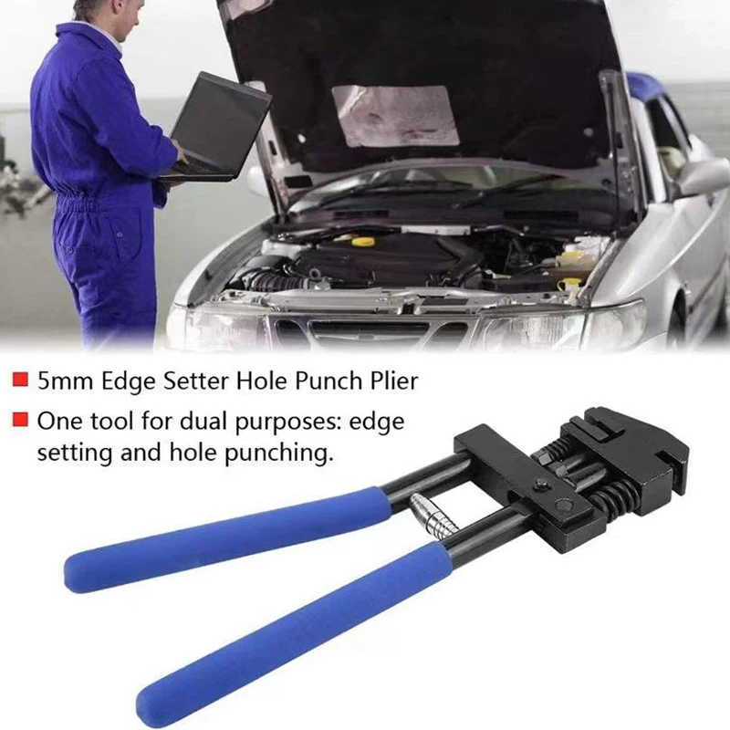 New 5mm Edge Bander Manual Adjuster Panel Flange Pliers Hole Puncher Sheet Metal Repair Welding Alloy Steel Automobile Tool Punc