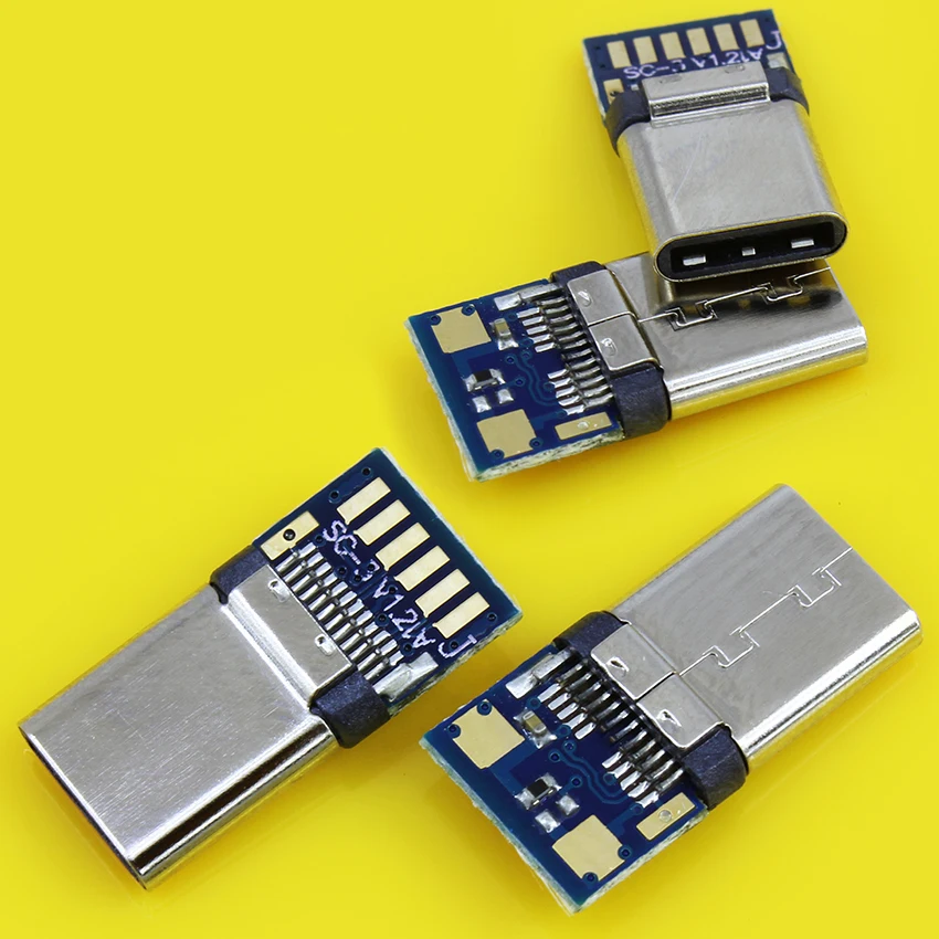 Jcd สำหรับแอนดรอยด์ DIY เชื่อม USB-3.1 OTG ขั้วต่อ USB 3.1ชนิด C ปลั๊กหัวเสียบกับบอร์ด PCB ปลั๊กสายข้อมูลขั้ว USB 3.1