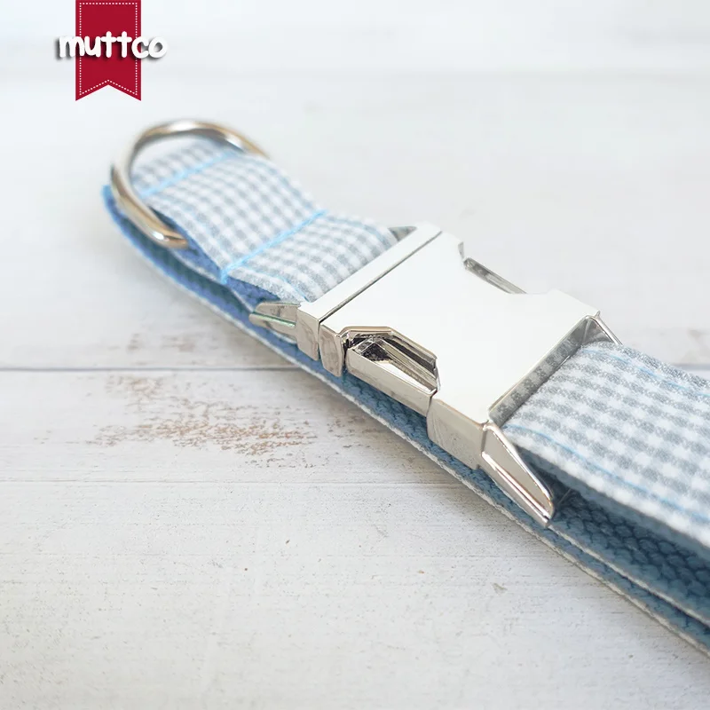 MUTTCO retailing British style collar THE AEGEAN SEA dog collar 5 sizes UDC022