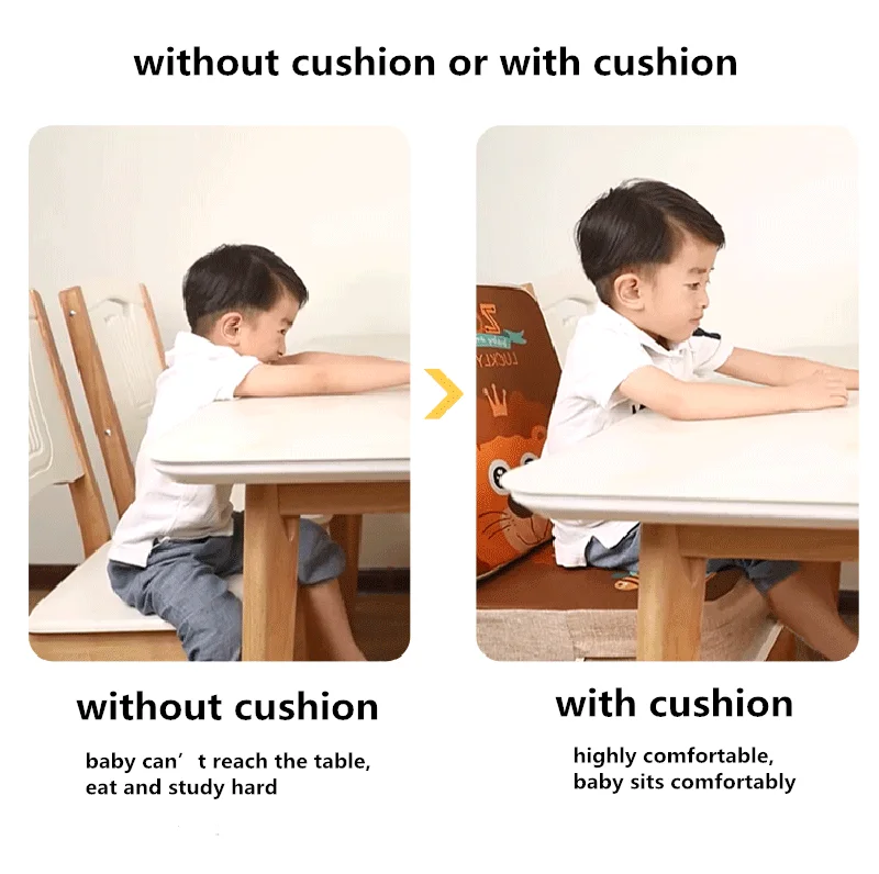Cojín de aumento de asiento de bebé duro de 10cm de grosor para niños que come y aprende A una altura adecuada, cojín de suelo para el hogar y la