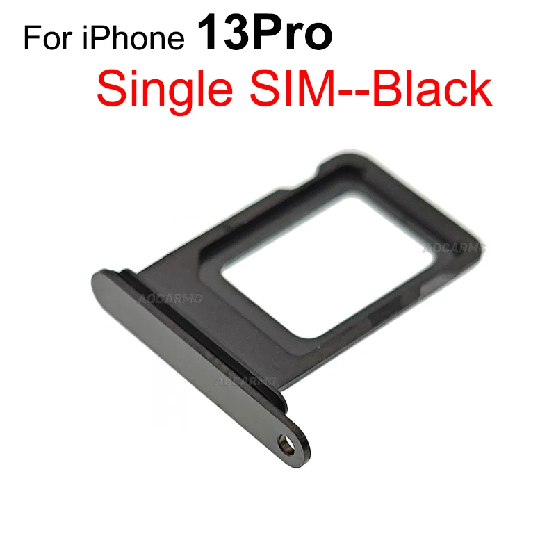 Aocarmo Single & Dual Sim Card For iPhone 13 PRO 13Pro SIM Tray Slot Holder Repair Replacement Parts