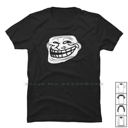 Camiseta 100% algodón con estampado de cara de Troll, camisa divertida con estampado de problema