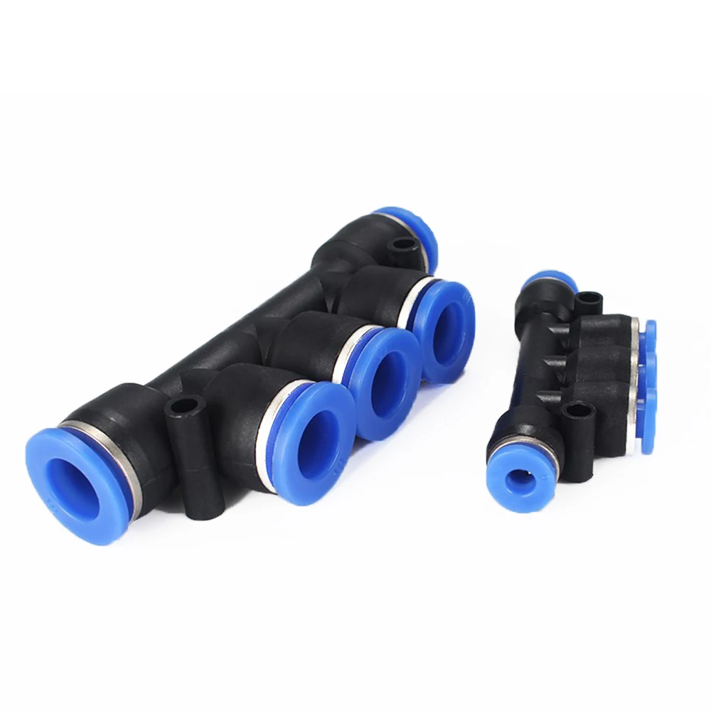 PK PKG pneumatic connector plastic 5-way variable diameter water pipe connector quick-plug air distributor 4mm 6mm 8mm 10mm 12mm