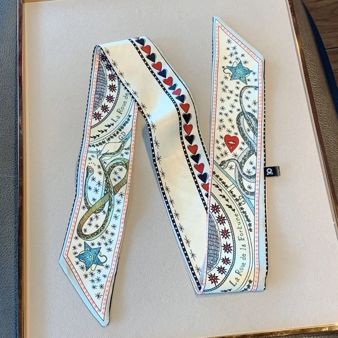 Small Silk Scarf Spring and Summer Decorative Hair Band Korean Versatile Bandage Ribbon Small Scarf