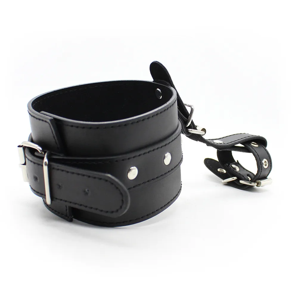 Slave Bdsm Bondage Leather Handcuffs Thumbs Ankle Toe Cuffs Sex Toys for Men Women Couples Punk Belt Costumes to Wrist Restraint