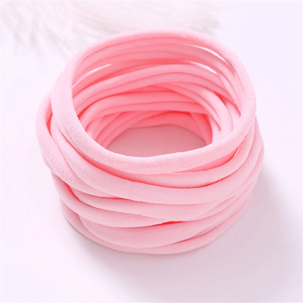 100 Teile/los Baby Mädchen DIY Stretchy Dünne Nylon Mädchen Elastische Abendessen Weiche Stirnband Baby Zubehör Infant Kopfbedeckungen Baby Artikel – Detail 14