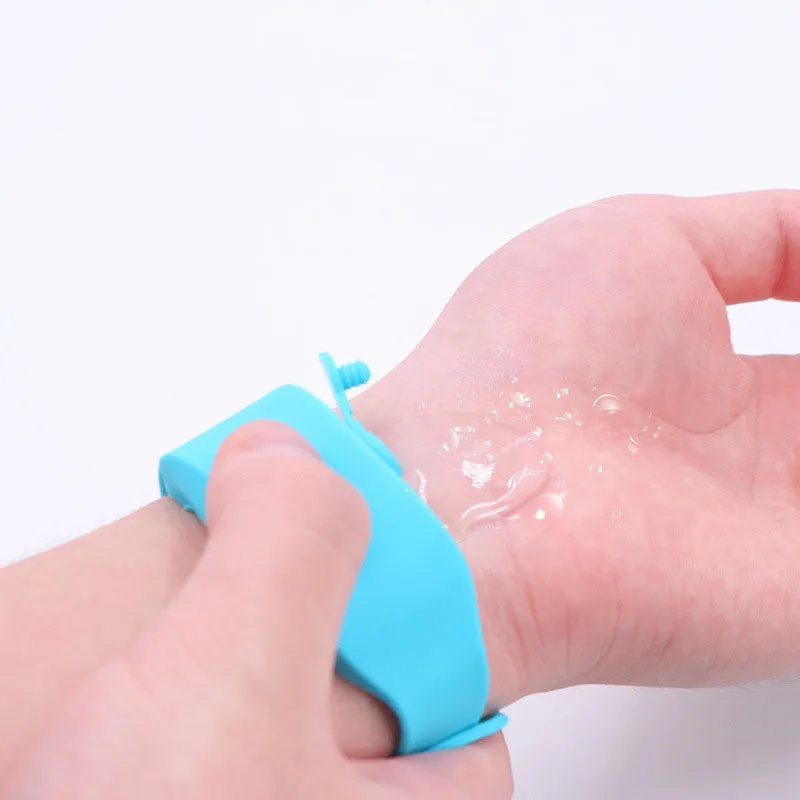 Wristband Hand Dispenser This Wearable Hand Sanitizer Dispenser Pumps Disinfecta Portable Clean Tools