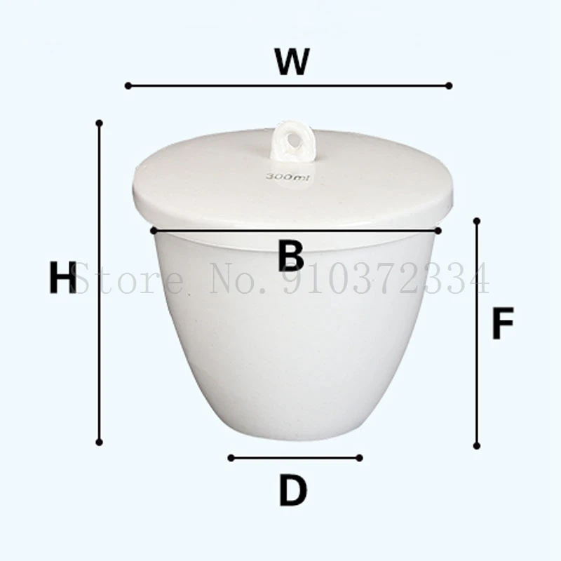 5pcs/lot High Temperature Resistant Ceramic Crucible with Cover Laboratory Porcelain Crucible