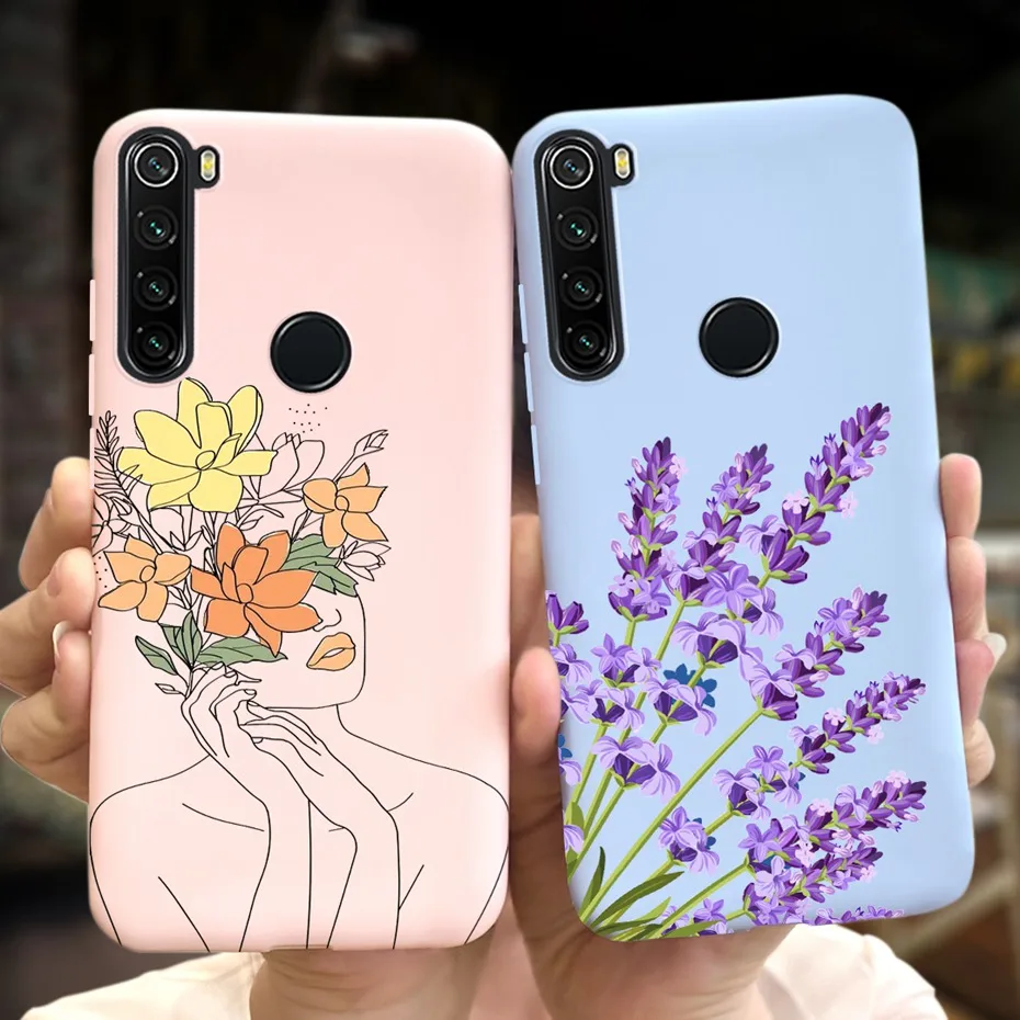 For Redmi Note 8T Case Silicon Floral Phone Cases Back Cover For Xiaomi Redmi Note 8 T 8T Cases Redmi Note8 2021 Bumper Coque