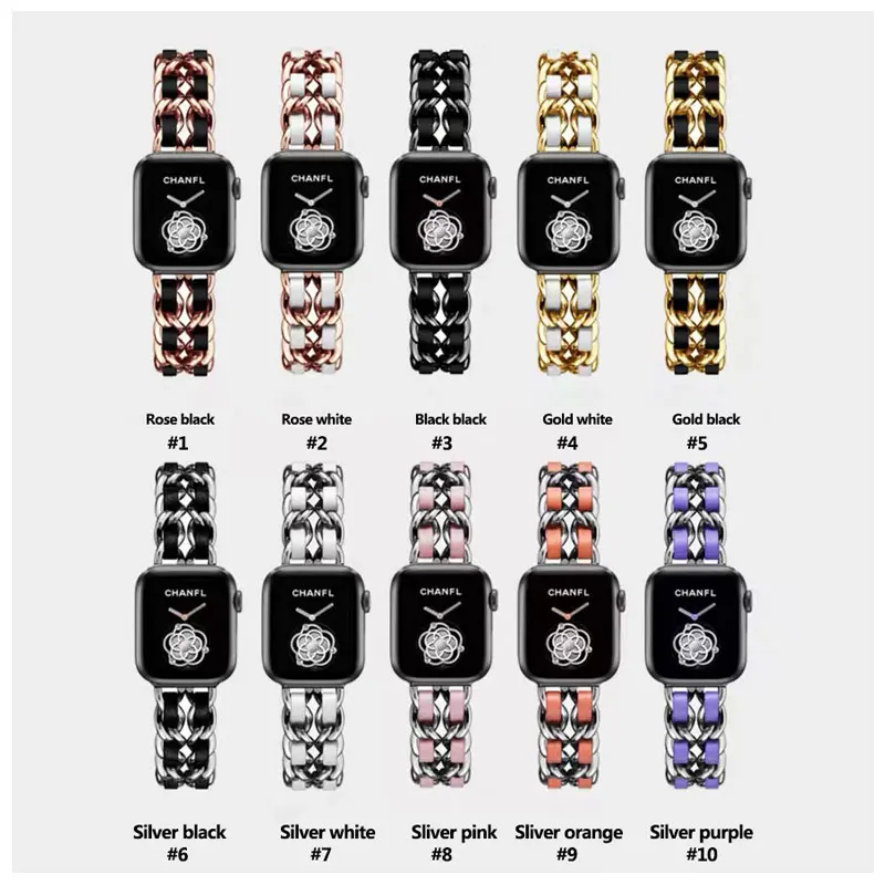 Go! Women Handmade Stainless Steel Chain Jewelry Bracelet For Apple Watch Band 38mm 42mm 40mm 44mm iWatch Series 6/5/4/3/2