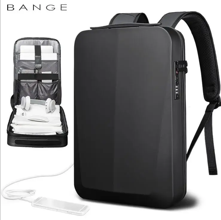 Bange Male School backpack Men day pack Men 15.6 Inch laptop backpack bag travel Backpack for man hard backapck bag Rucksack