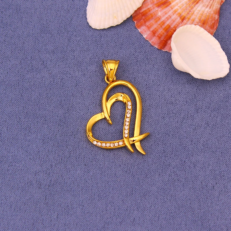 FS Heart Pendant Necklace Gold - Jewelry Making New Zealand 评论和价格