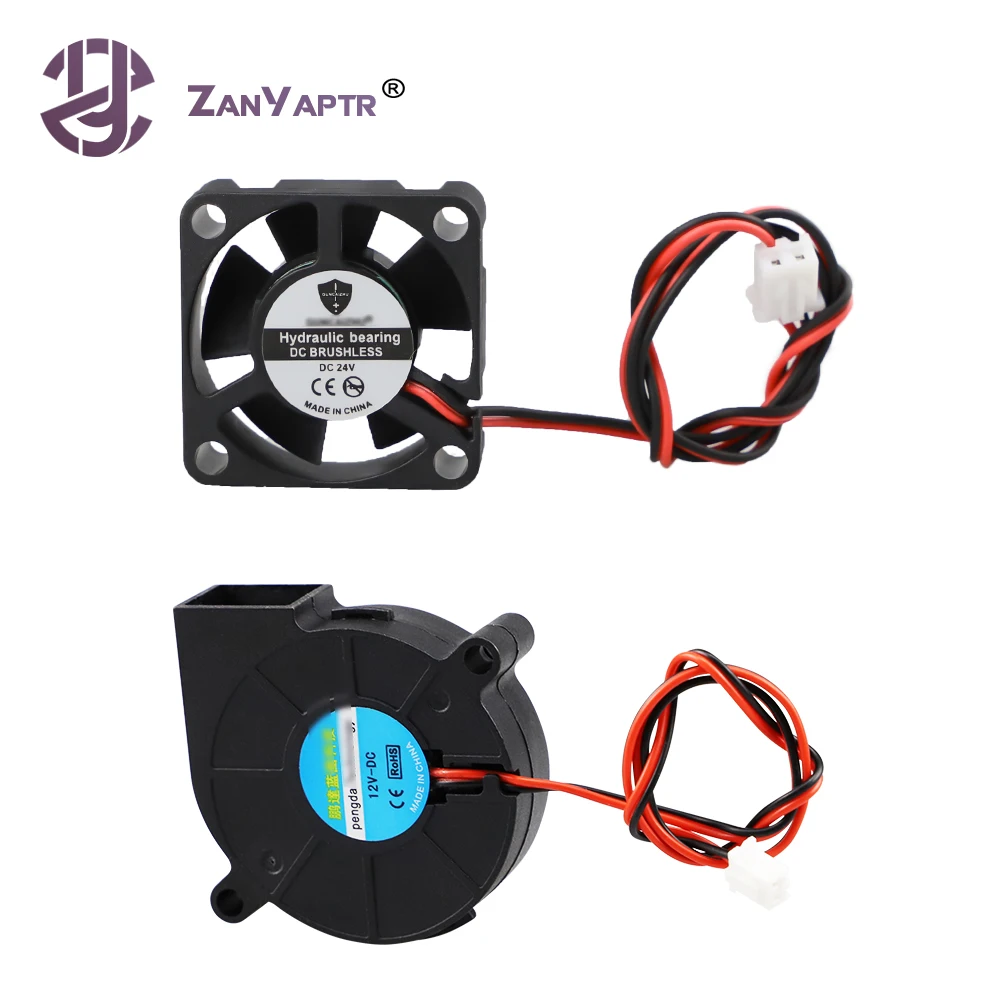 Anet A8 A6 5015 4010 3010 Air blower Fan 12V 24V Ultra-quiet Oil Bearing about 7500 RPM Turbo Small Fan For 3D Printer