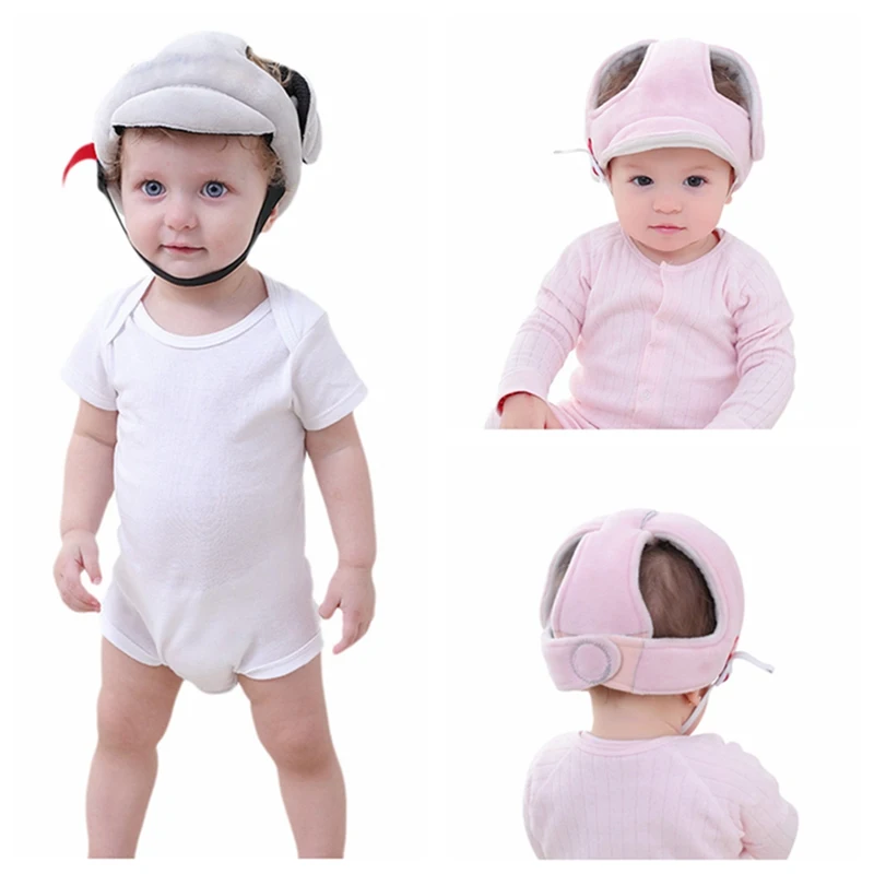 Toddler Walking Play Head Protect No Bumps Helmet Adjustable Baby Kids Safety Head Cotton Protector