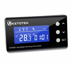 Digital Temperature Controller Timer Day Night Reptile Dimming Thermostat for Aquarium PID Control with EU plug