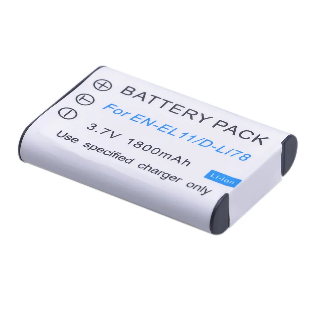 1800mAh EN-EL11 pl EL11 D-Li78 NP-BY1 NP BY1 bateria dla nikona Coolpix S550 S560 Pentax M50 W60 W80 V20 Sony HDR-AZ1 AZ1V AZ1VR