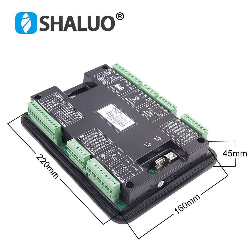 Imagem -04 - Mebay-controlador Diesel Gerador Dc90d Dc92d Mkii Amf Início Automático e Parar o Módulo de Controle Módulo de Controle Rs485 Pode Interface pc Monitoramento