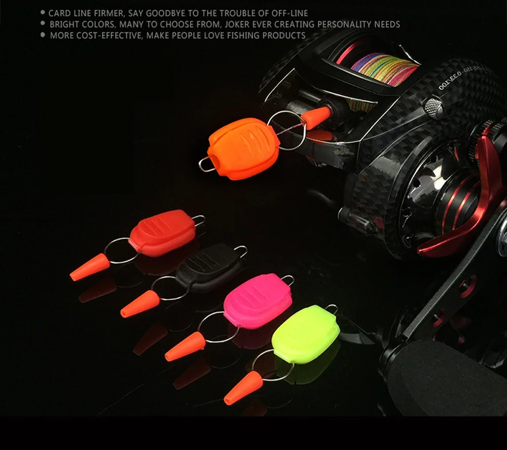 10 Stück/Beutel Verbesserte Angelschnur-Stopper-Schnallen-Clips für Baitcasting-Trommelrollen – Schnurhalterung für Angelzubehör und Werkzeuge – Detail 1