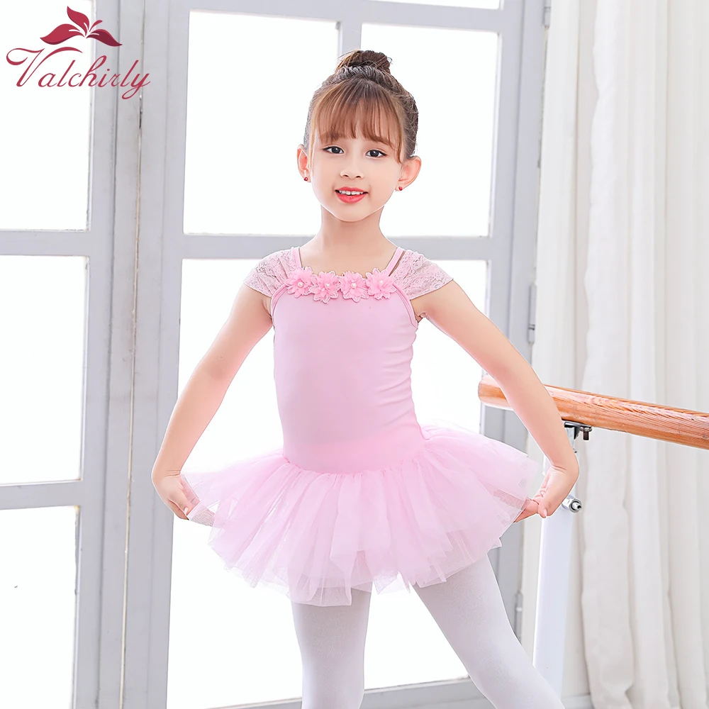 New Design  Kids Flower Ballet Dress Party Dance Wear Girls  Ballerina  Dance Costume for Toddler