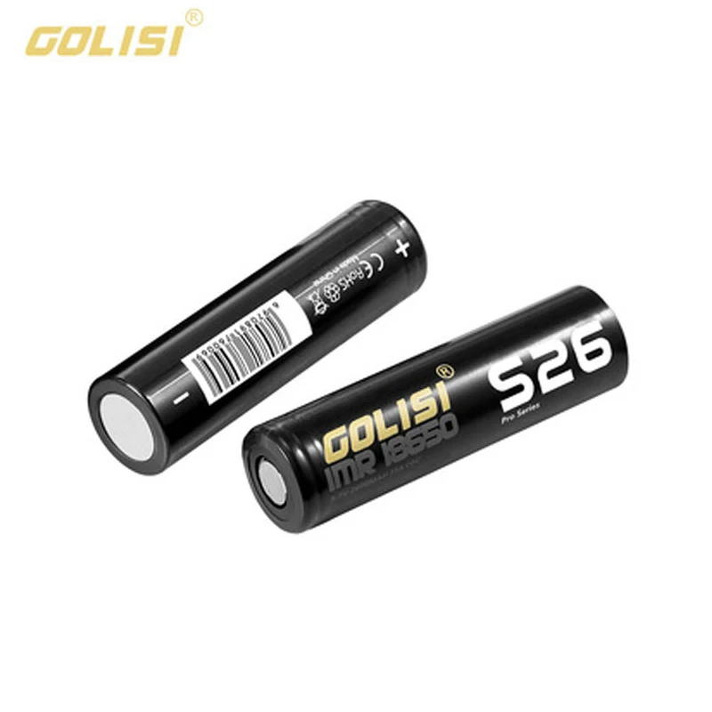 High Power Original Golisi S26 IMR 18650 Battery Capacity 2600mAh 3.7V 25/35A Rechargeable 18650 Lithium Battery For Flashlight