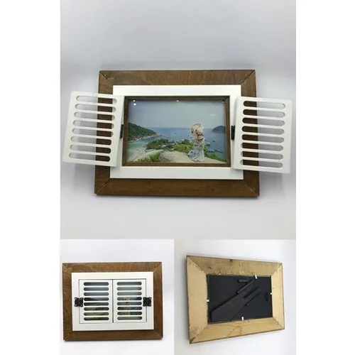 Pink Ant Wooden Louvers Window Photo Frame Brown