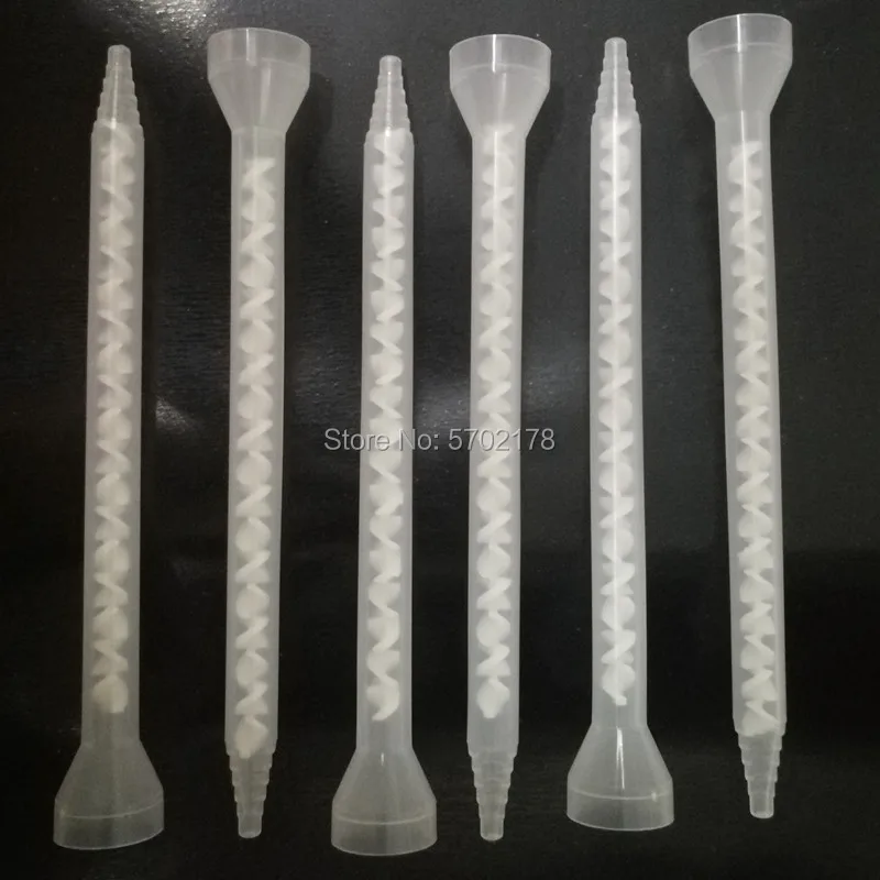 10pc/bag 06-18Adhesive Mixing Nozzle AB Glue Quick Mixer Round Mixed Tube