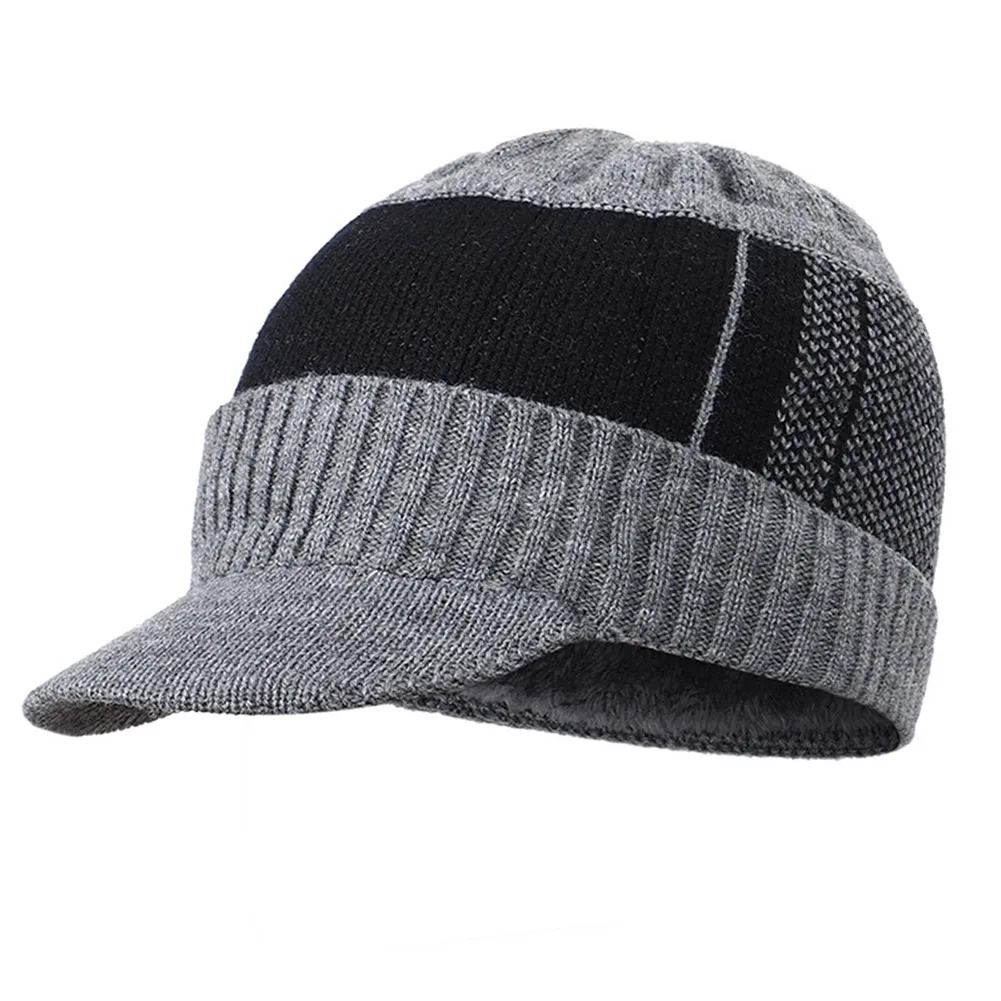 Nón Len Mùa Đông Mũ Ấm Áp Đan Áo Lông Cừu Nắp Mềm Mại Thoáng Khí Với Khăn Vòng Bộ Casquette Homme