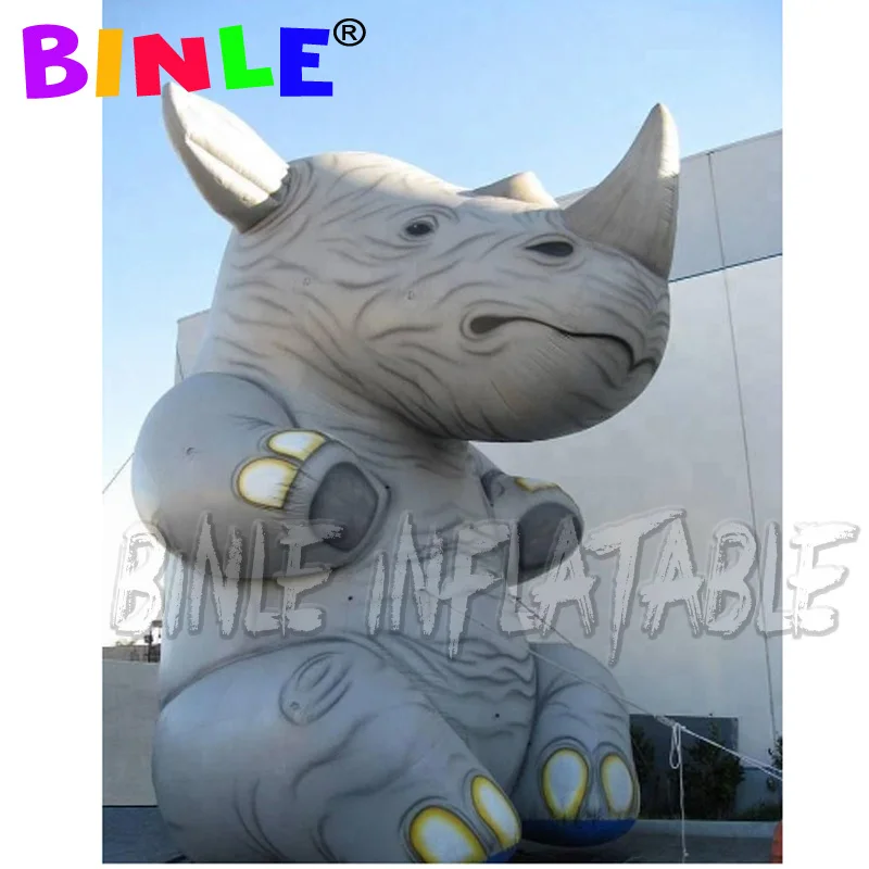 Cool sitting giant inflatable rhinoceros,inflatable rhino for advertising