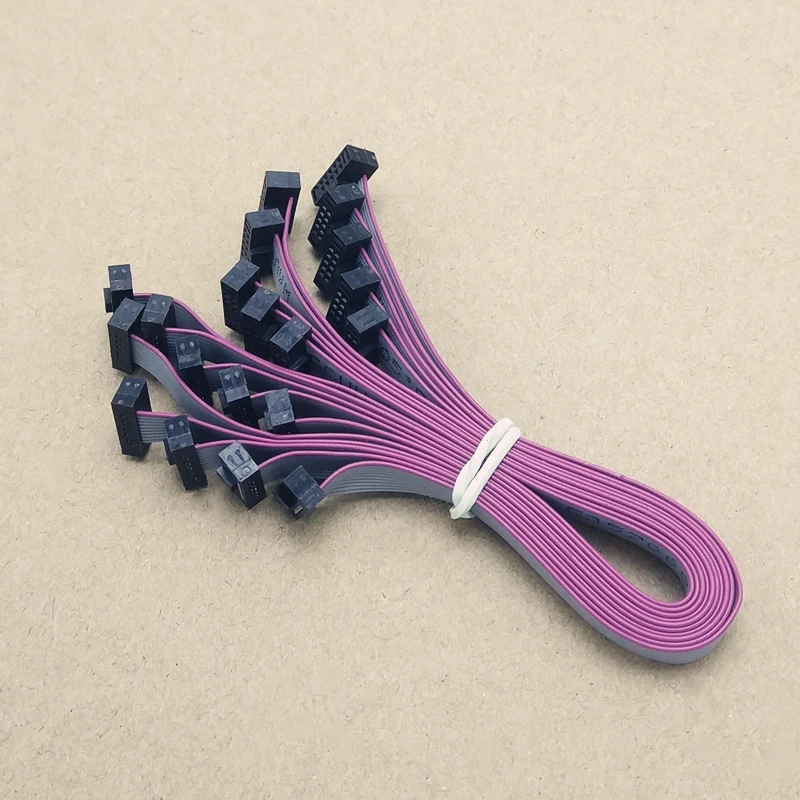 10pcs 15Cm 10-Pin 1.27mm Pitch IDC Socket Extension Flat Ribbon Cable Wire for ISP JTAG