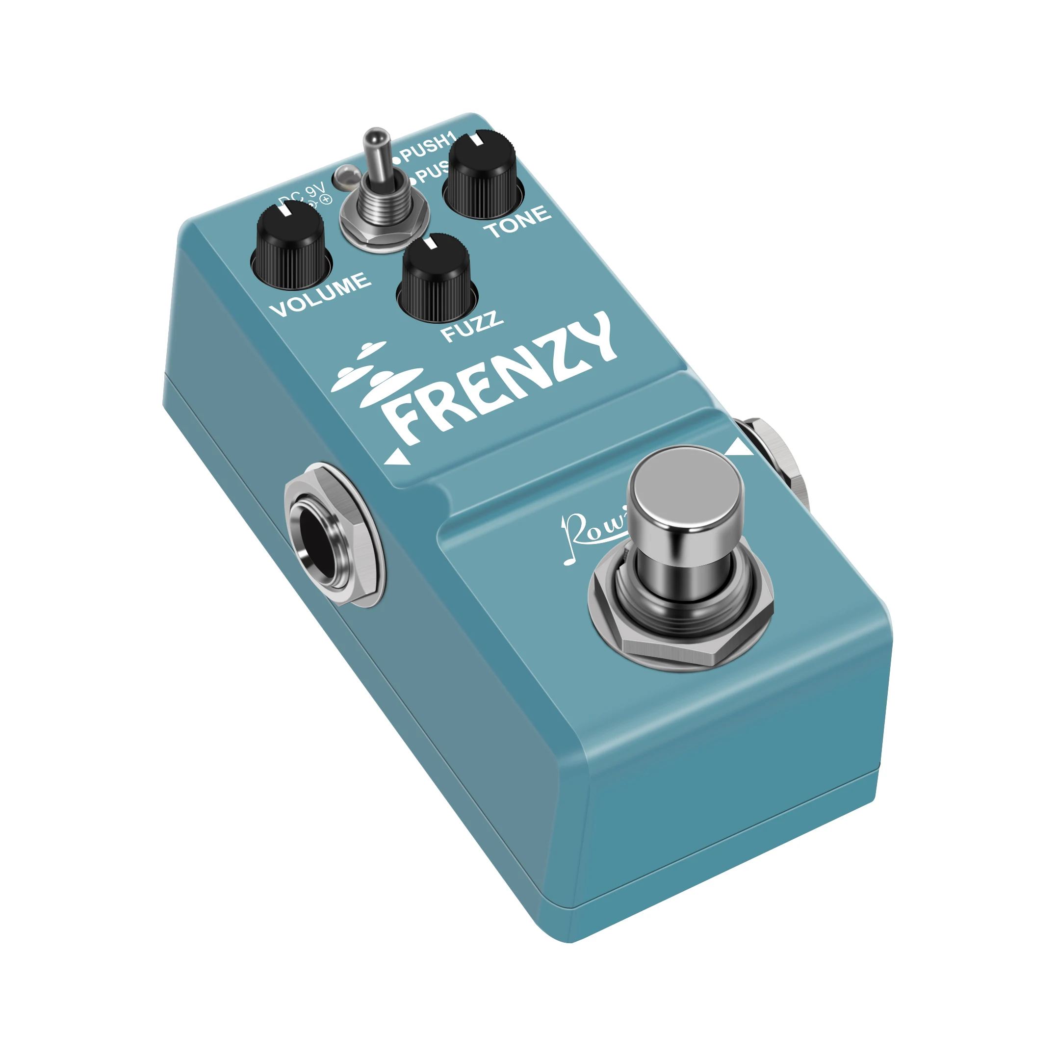 Rowin-Classic Fuzz Tone Guitar Pedal, Creamy G-fuzz Like Sound, Mini Full Metal Shell Frenzy  Super Tiny Effector