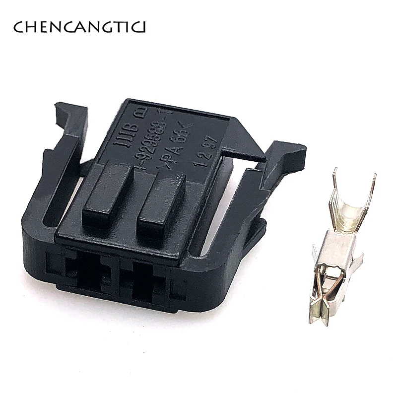 1 Sets 2 Pin 3.5 MM 2 Hole Female Electric Auto Plug Sensor Wire Harness Connectors 1-929588-1 for VW 191972702