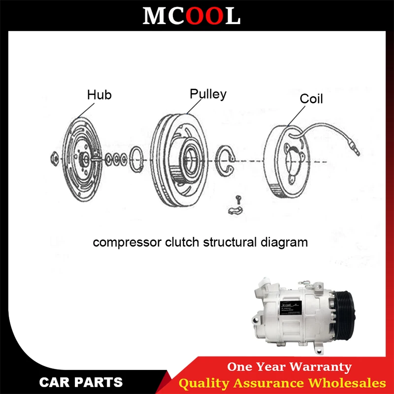 New AC Compressor clutch For RENAULT LAGUNA II TRAFIC II Bus ESPACE Mk IV VEL SATIS 2.0 8200848916 8200454172