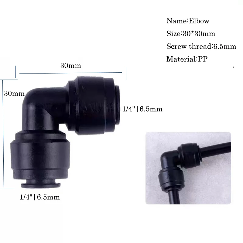 Low Pressure Nozzle L Type Elbow Crutches Joint Plug 1/4 