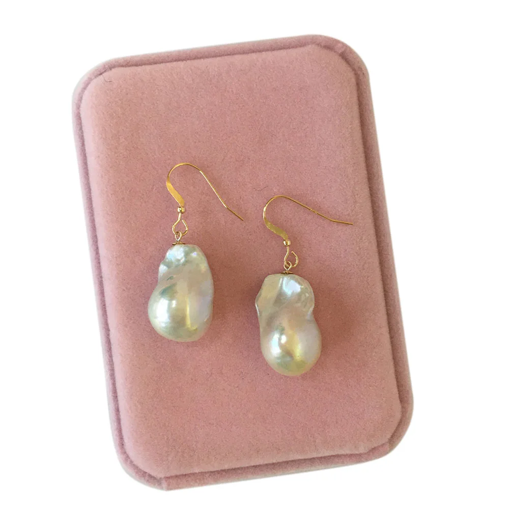 

100% real 14k gold filled baroque pearl earring-AAA nature baroque Pearl,14-16 mm big baroque pearl have few flaw