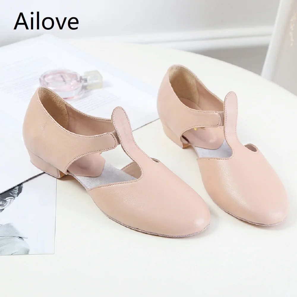 Scarpe da ballo Jazz elasticizzate in vera pelle da donna Ballet Lyrical Dancing teacher's exincise Dancing Pumps ALS023