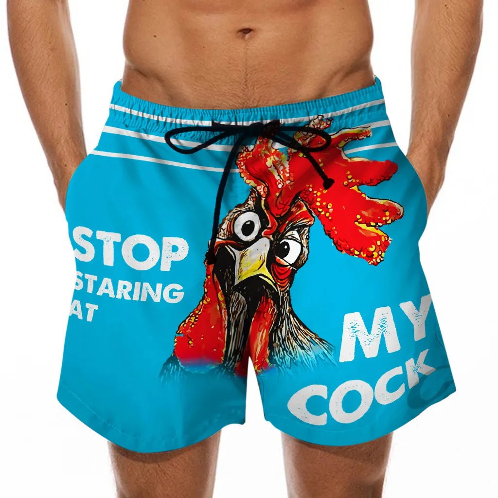 

Men's Board Shorts Beach Cock Print Shorts Men Drawstring Casual Beach Shorts Mens Stop Staring At My Cock Surfing Short#0708LJC