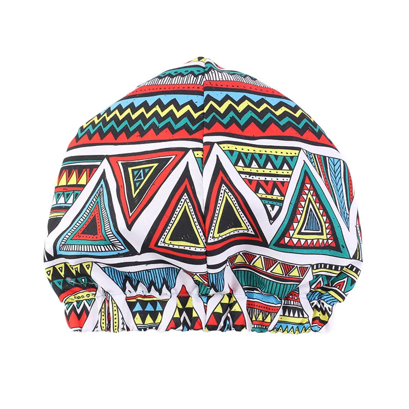 Afrikanische Muster Wowen Knoten Headwrap Pre-Gebunden Verknotet Turban Motorhaube Satin linned Beanie Kopftuch Kappe Headwear Haar Zubehör