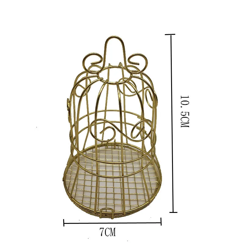 10/30/50pcs Iron Wedding Favor Box Golden Hollow Birdcage Candy Packaging Supplies Wholesale Tinplate Wire Decor Container Boxes