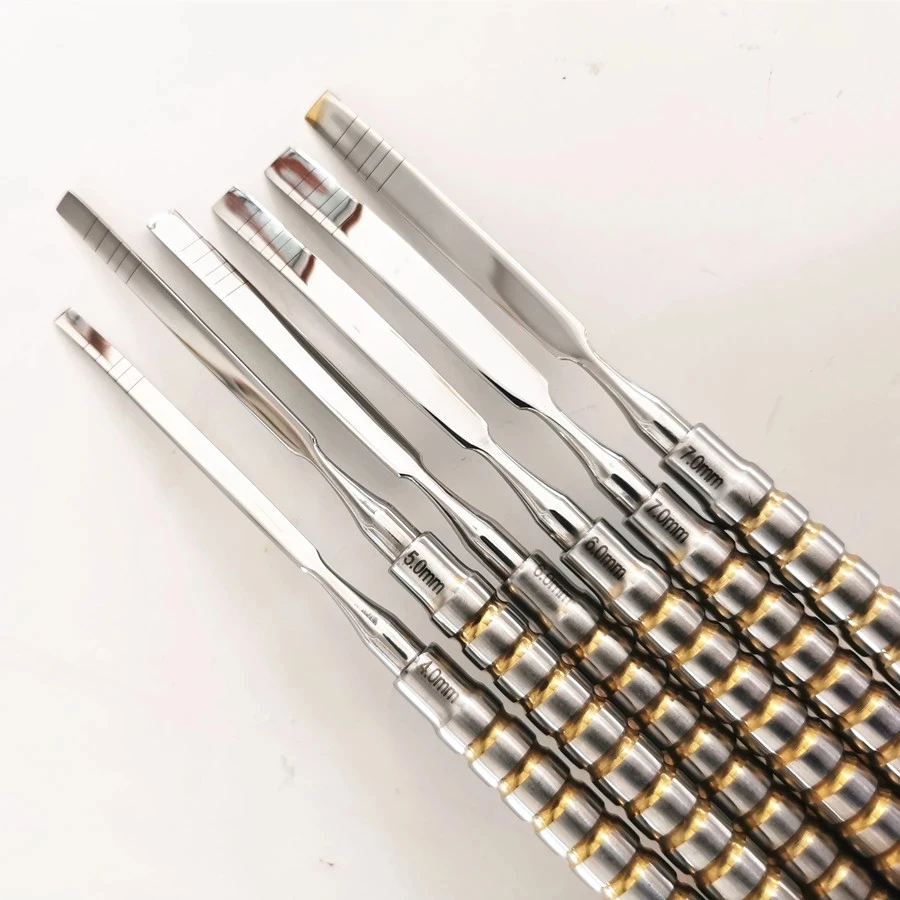 7PCS/SET Dental Implant Instrument tool Stainless steel Dental Chisel Periodontology and Implantology Bone Chisels